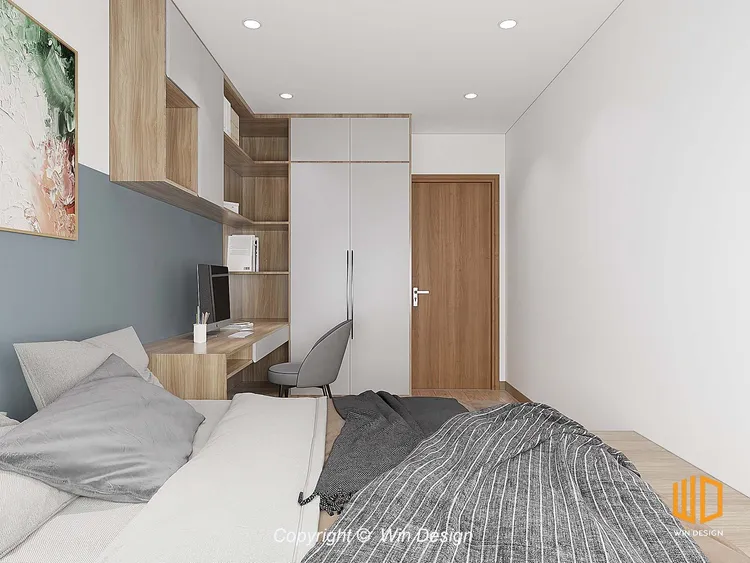 Concept nội thất phòng ngủ Căn hộ Jamila Khang Điền phong cách Bắc Âu Scandinavian, phong cách Hiện đại Modern