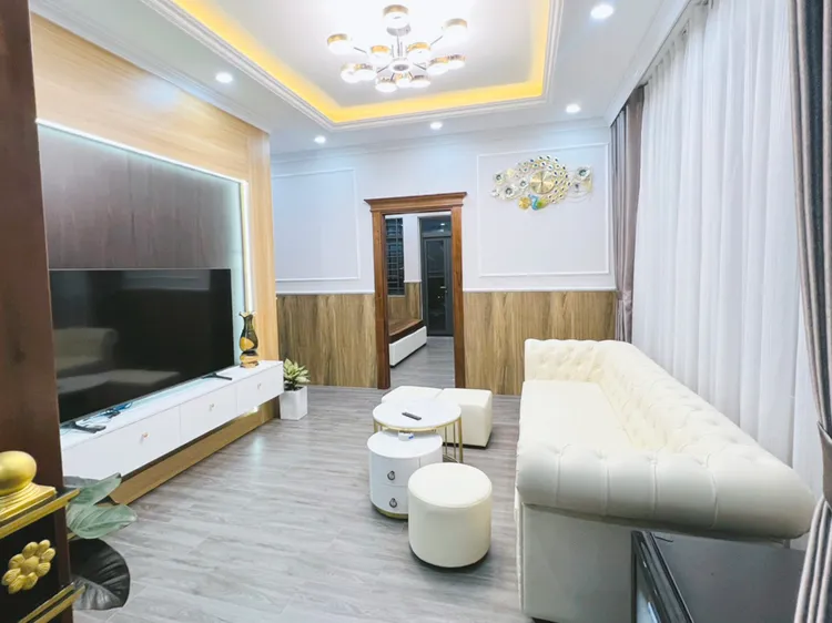 Hoàn thiện nội thất phòng khách Nhà phố Vũng Tàu phong cách Tân cổ điển Neo Classic