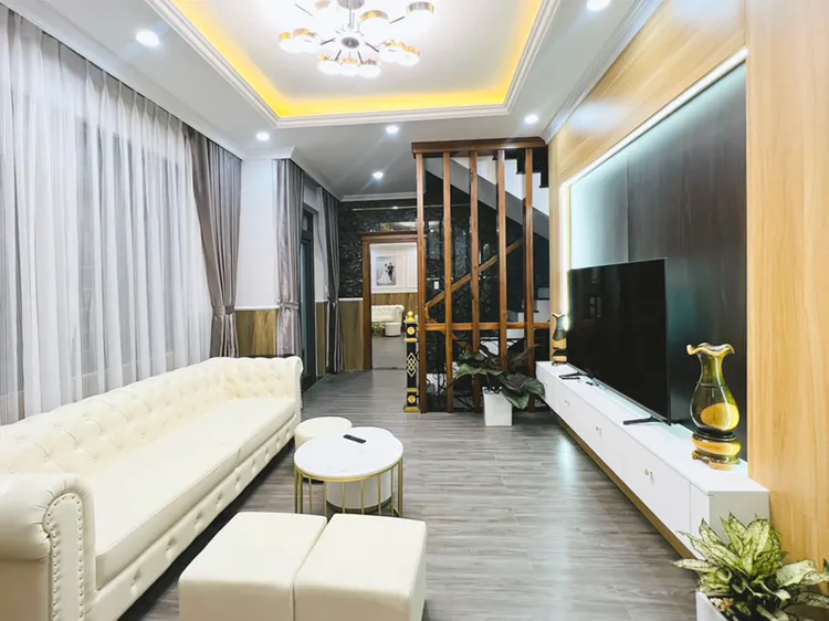Hoàn thiện nội thất phòng khách Nhà phố Vũng Tàu phong cách Tân cổ điển Neo Classic
