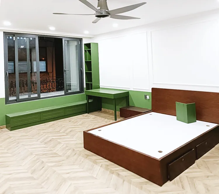 Hoàn thiện nội thất phòng ngủ Nhà phố Quận 1 phong cách Hiện đại Modern