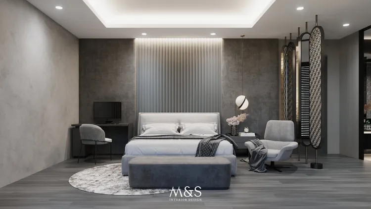 Concept nội thất phòng ngủ Lucasta Villa Quận 9 phong cách Hiện đại Modern