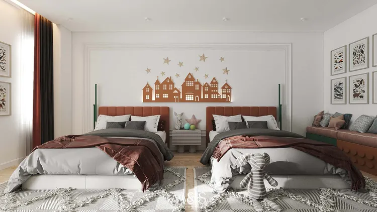 Concept nội thất phòng ngủ cho bé Nhà phố Biên Hòa Đồng Nai phong cách Hiện đại Modern