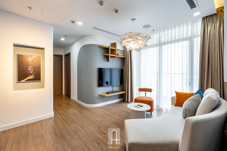 Hoàn thiện nội thất phòng khách Căn hộ Vinhomes Central Park phong cách Hiện đại Modern