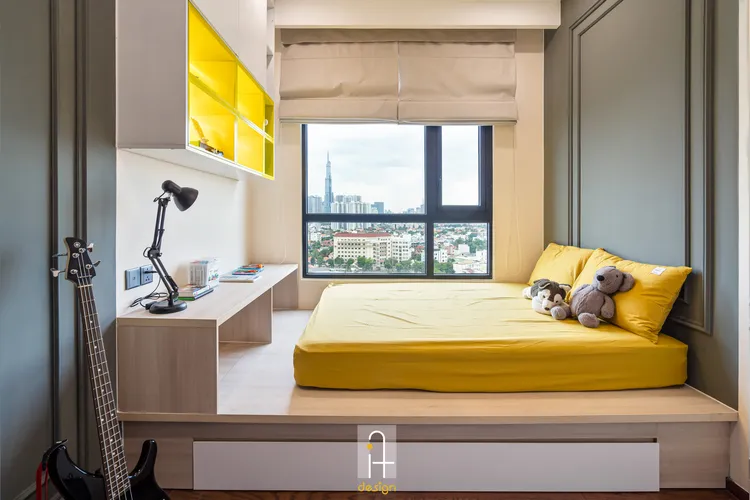 Hoàn thiện nội thất phòng ngủ Căn hộ D'Edge Thảo Điền phong cách Tân cổ điển Neo Classic