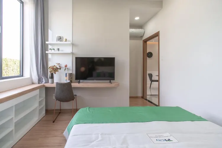 Hoàn thiện nội thất phòng ngủ Nhà phố Gò Sao Quận 12 phong cách Hiện đại Modern