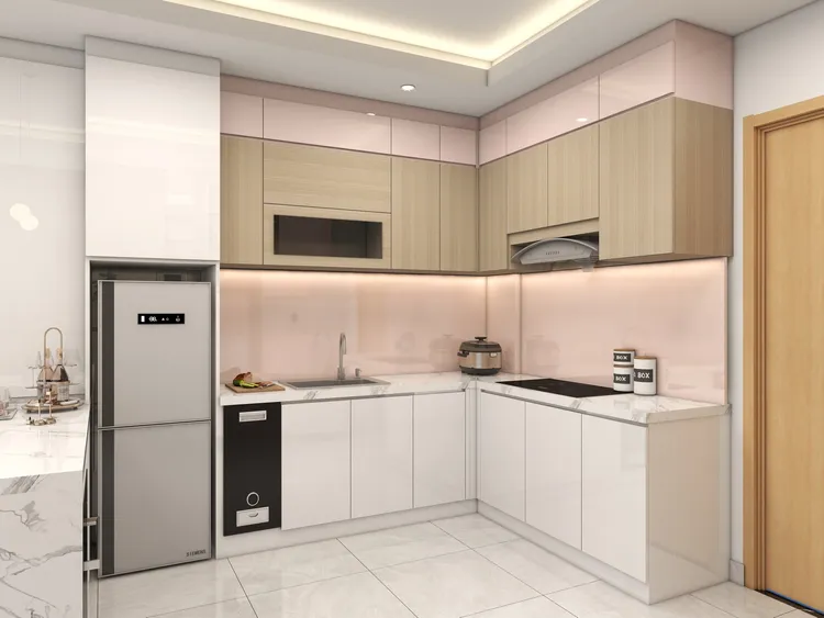 Concept nội thất phòng bếp Căn hộ M-One Quận 7 phong cách Hiện đại Modern