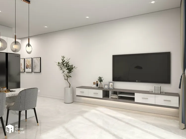 Concept nội thất phòng khách Nhà cấp 4 ở Trà Vinh phong cách Hiện đại Modern