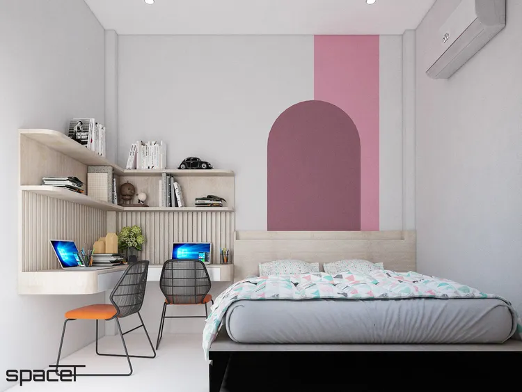 Concept nội thất phòng ngủ Nhà phố tại Bình Tân phong cách Hiện đại Modern