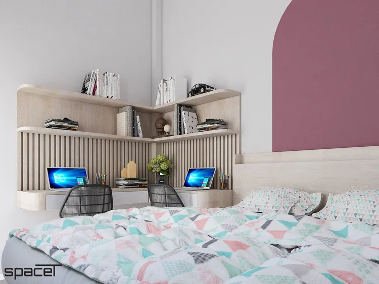 Concept nội thất phòng ngủ Nhà phố tại Bình Tân phong cách Hiện đại Modern