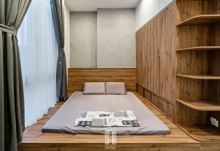 Hoàn thiện nội thất phòng ngủ Căn hộ chung cư Gia Hòa Quận 9 phong cách Hiện đại Modern