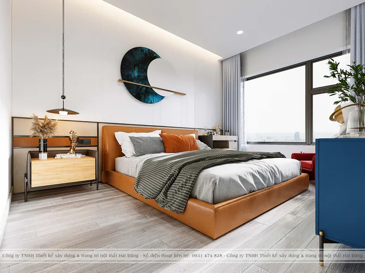 Concept nội thất phòng ngủ master Căn hộ 65m2 HaDo Centrosa Garden phong cách Hiện đại Modern