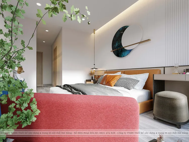 Concept nội thất phòng ngủ master Căn hộ 65m2 HaDo Centrosa Garden phong cách Hiện đại Modern