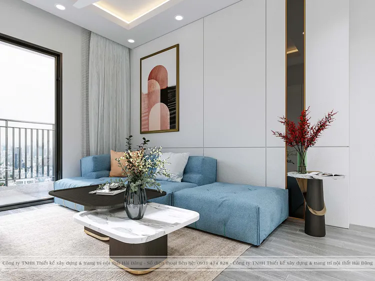 Concept nội thất phòng khách Căn hộ 65m2 HaDo Centrosa Garden phong cách Hiện đại Modern