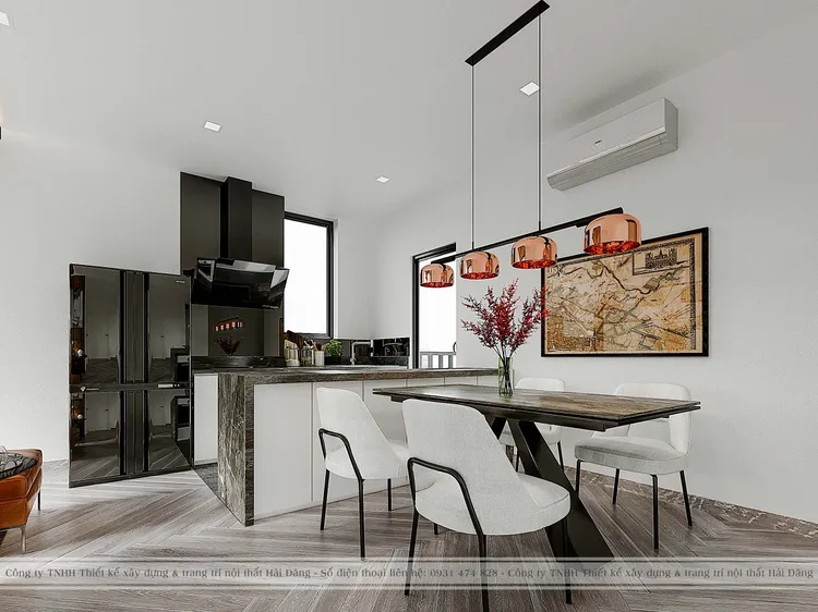 Concept nội thất phòng ăn, nhà bếp Căn hộ Kingdom 101 phong cách Hiện đại Modern