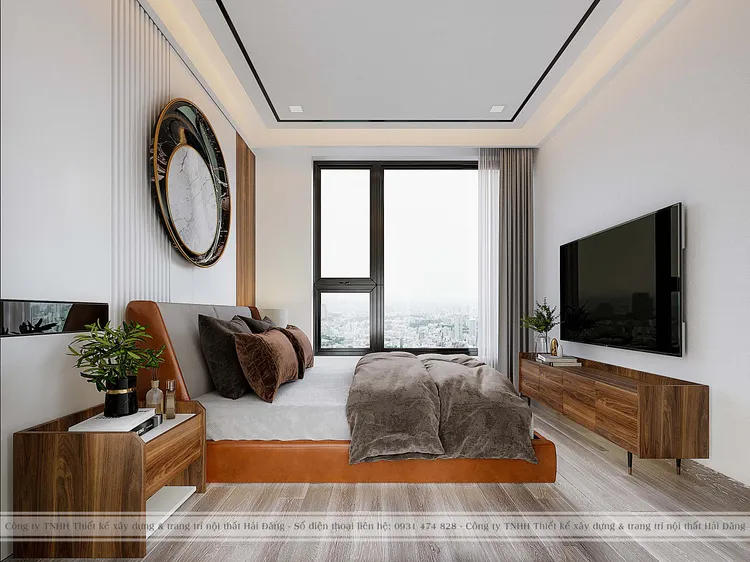 Concept nội thất phòng ngủ master Căn hộ Kingdom 101 phong cách Hiện đại Modern