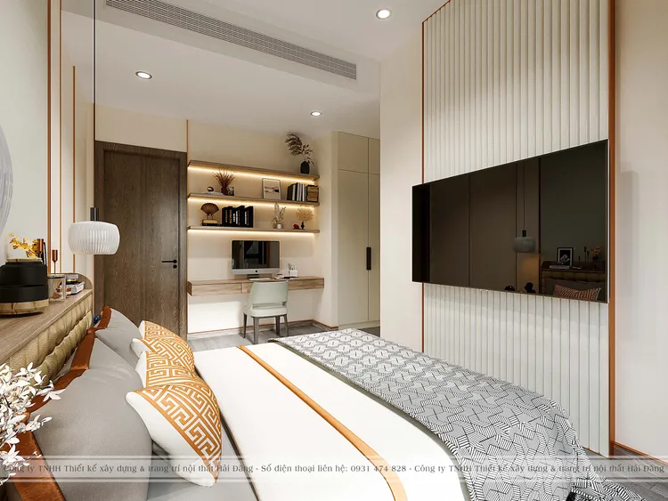 Concept nội thất phòng ngủ nhỏ Căn hộ The Marq Quận 1 phong cách Hiện đại Modern