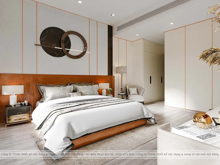 Concept nội thất phòng ngủ master Căn hộ The Marq Quận 1 phong cách Hiện đại Modern