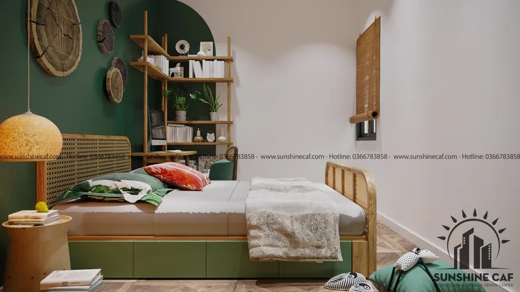 Concept nội thất phòng ngủ Căn hộ Lavita Charm Thủ Đức phong cách Tropical