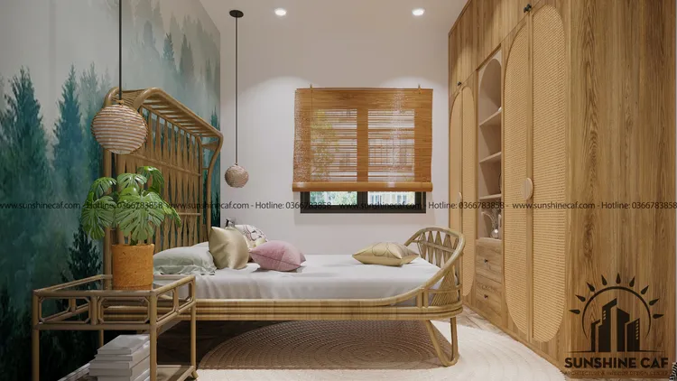 Concept nội thất phòng ngủ Căn hộ Lavita Charm Thủ Đức phong cách Tropical