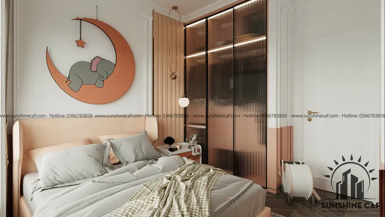 Concept nội thất phòng ngủ Căn hộ Landmark 81 Bình Thạnh phong cách Tân cổ điển Neo Classic
