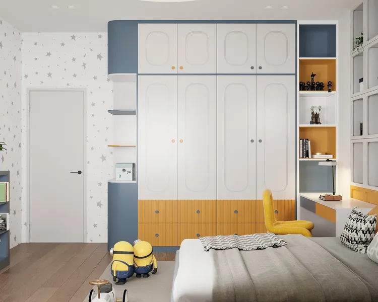 Concept nội thất phòng ngủ cho bé Nhà phố Ân Phú - Buôn Ma Thuột phong cách Hiện đại Modern
