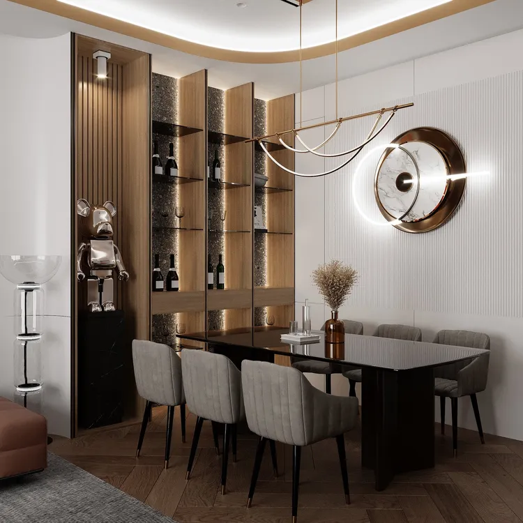 Concept nội thất phòng ăn Nhà phố Ân Phú - Buôn Ma Thuột phong cách Hiện đại Modern