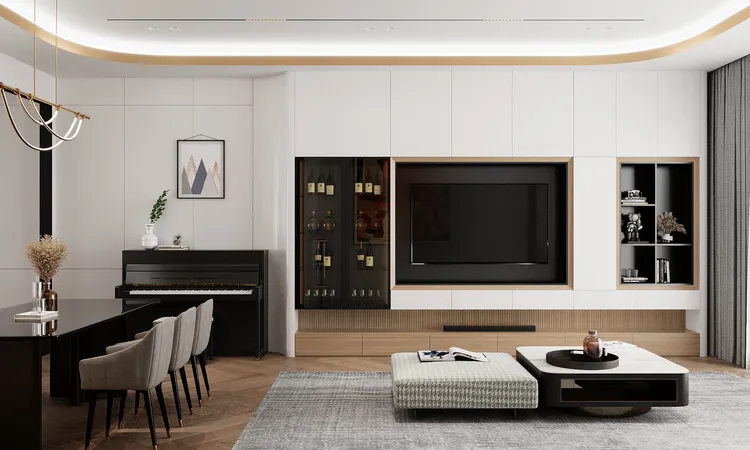 Concept nội thất phòng khách, phòng ăn Nhà phố Ân Phú - Buôn Ma Thuột phong cách Hiện đại Modern