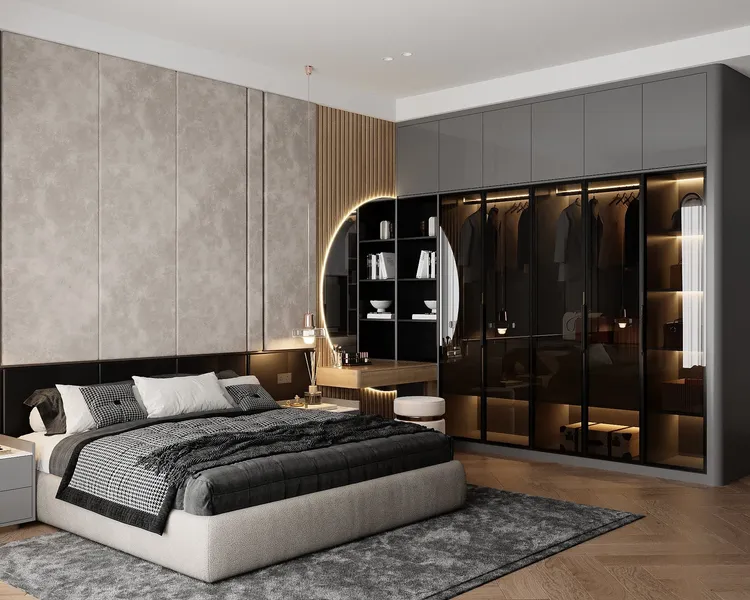 Concept nội thất phòng ngủ master Nhà phố Ân Phú - Buôn Ma Thuột phong cách Hiện đại Modern