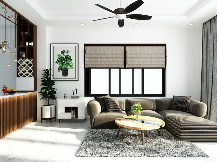 Concept nội thất phòng khách Nhà cấp 4 ở Lộc Ninh phong cách Hiện đại Modern