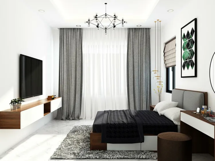 Concept nội thất phòng ngủ master Nhà cấp 4 ở Lộc Ninh phong cách Hiện đại Modern
