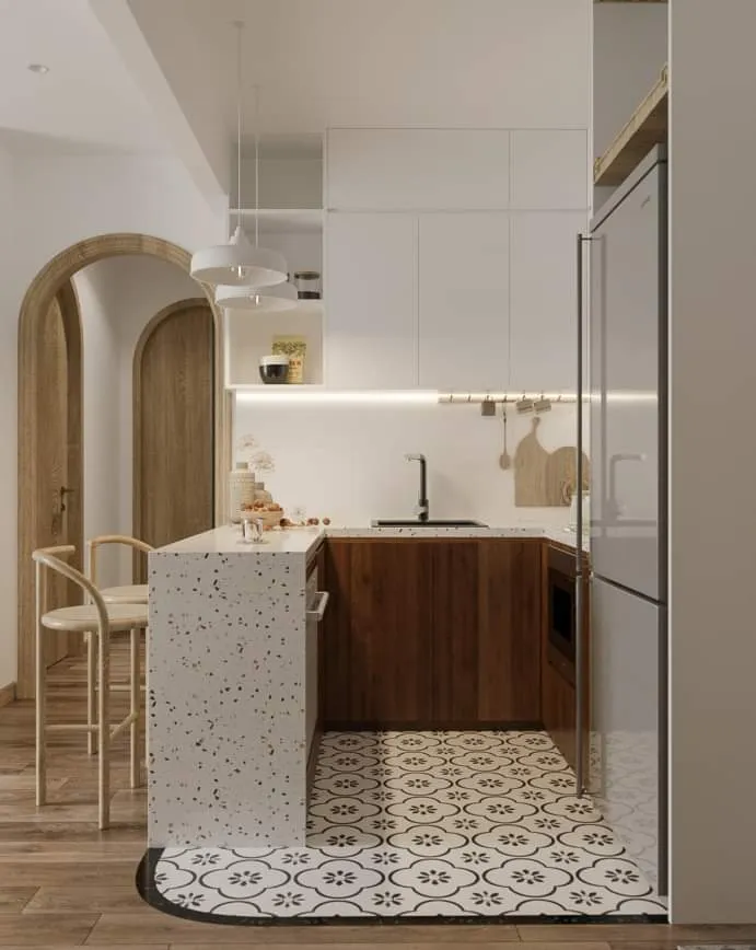 Concept nội thất nhà bếp Căn hộ Akari City phong cách Japanese