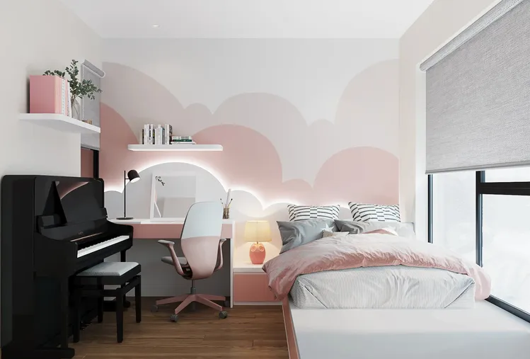 Concept nội thất phòng ngủ Căn hộ 85m2 Vinhomes Grand Park phong cách Hiện đại Modern