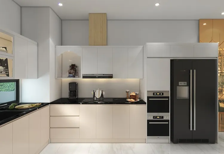 Concept nội thất nhà bếp Nhà phố 4 tầng phong cách Hiện đại Modern