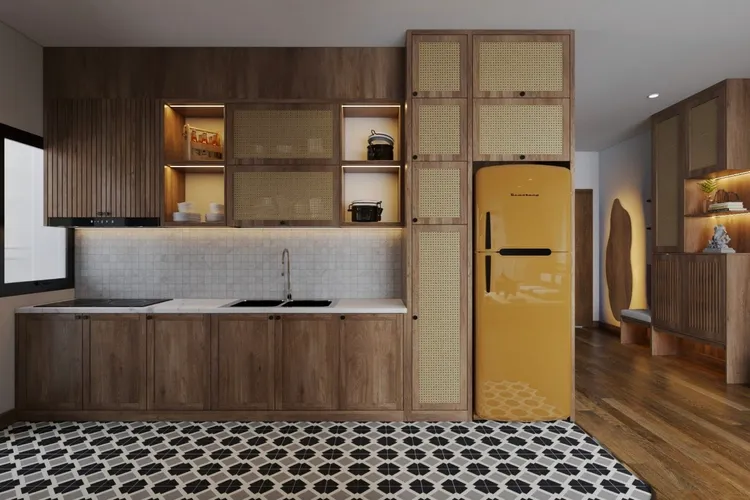 Concept nội thất nhà bếp Căn hộ phong cách Japanese