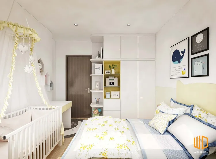 Concept nội thất phòng ngủ cho bé Căn hộ Vinhomes Ba Son phong cách Hiện đại Modern