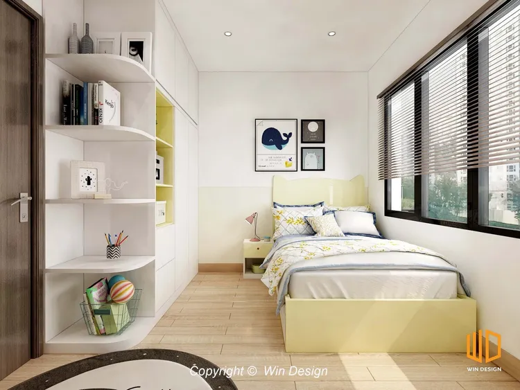 Concept nội thất phòng ngủ cho bé Căn hộ Vinhomes Ba Son phong cách Hiện đại Modern