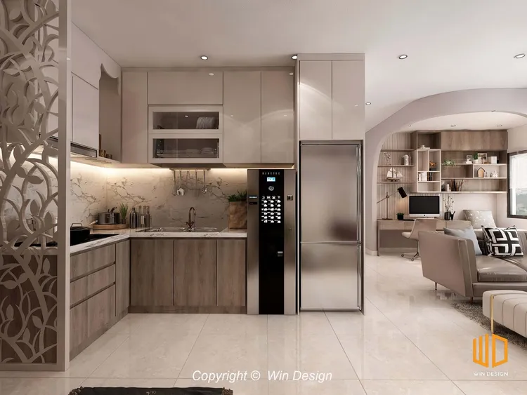 Concept nội thất nhà bếp Căn hộ Vinhomes Ba Son phong cách Hiện đại Modern