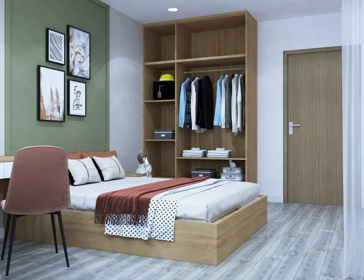 Concept nội thất phòng ngủ Căn hộ Vinhomes Grand Park Quận 9 phong cách Bắc Âu Scandinavian