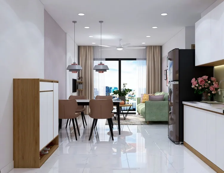 Concept nội thất phòng ăn Căn hộ Vinhomes Grand Park Quận 9 phong cách Hiện đại Modern