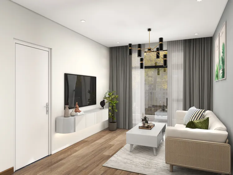 Concept nội thất phòng khách Căn hộ Quận 7 phong cách Hiện đại Modern