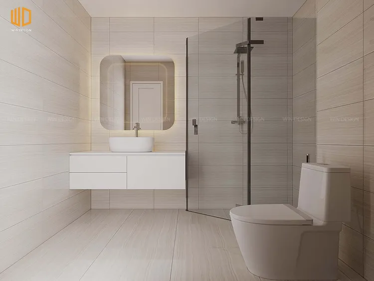 Concept nội thất phòng tắm , nhà vệ sinh Căn hộ Vũng Tàu phong cách Bắc Âu Scandinavian