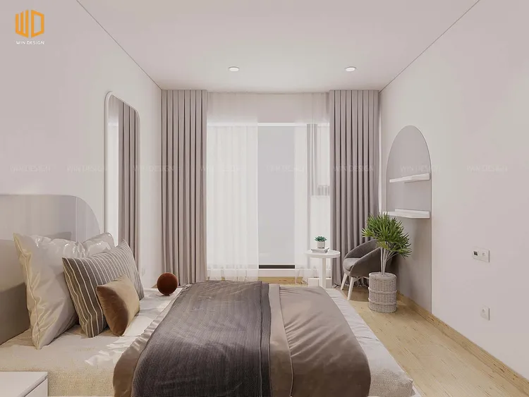 Concept nội thất phòng ngủ Căn hộ Vũng Tàu phong cách Bắc Âu Scandinavian