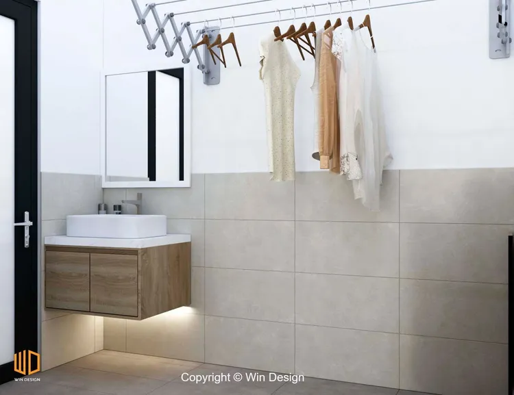 Concept nội thất phòng giặt Nhà phố Biên Hòa Đồng Nai phong cách Bắc Âu Scandinavian