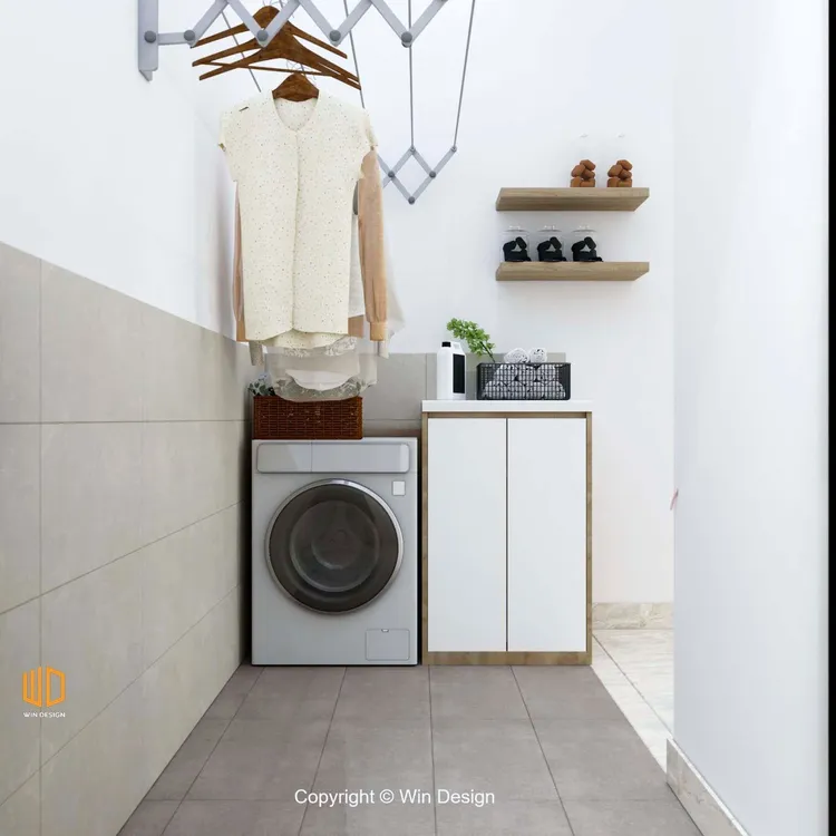 Concept nội thất phòng giặt Nhà phố Biên Hòa Đồng Nai phong cách Bắc Âu Scandinavian
