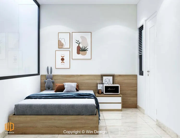 Concept nội thất phòng ngủ Nhà phố Biên Hòa Đồng Nai phong cách Bắc Âu Scandinavian