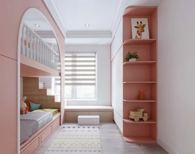 Concept nội thất phòng ngủ cho bé Căn hộ Xi Grand Court Quận 10 phong cách Hiện đại Modern