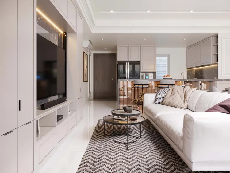 Concept nội thất phòng khách Căn hộ Xi Grand Court Quận 10 phong cách Hiện đại Modern