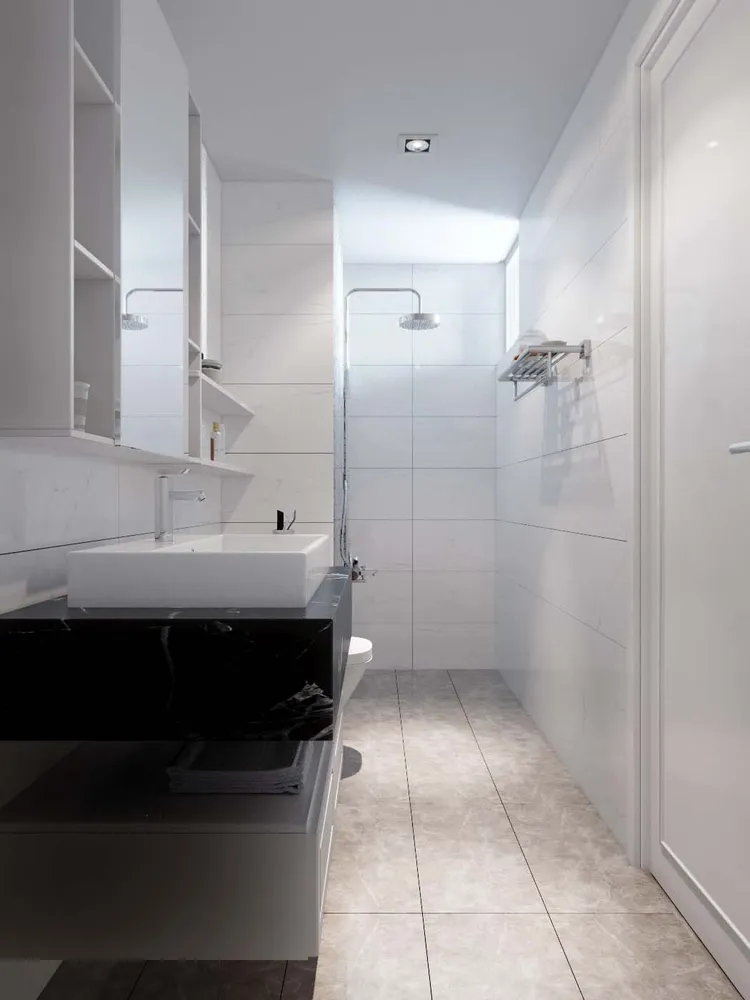 Concept nội thất phòng tắm, nhà vệ sinh phòng ngủ cho bé Căn hộ Xi Grand Court Quận 10 phong cách Hiện đại Modern