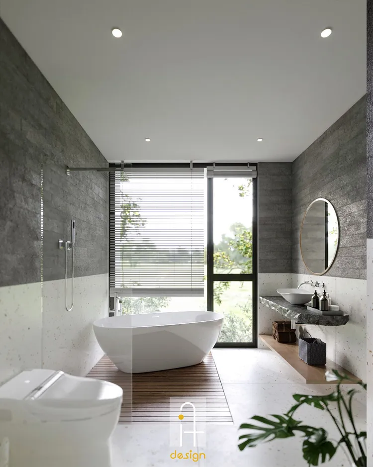 Concept nội thất phòng tắm, nhà vệ sinh phòng ngủ Nhà phố Tam Kỳ phong cách Wabi Sabi