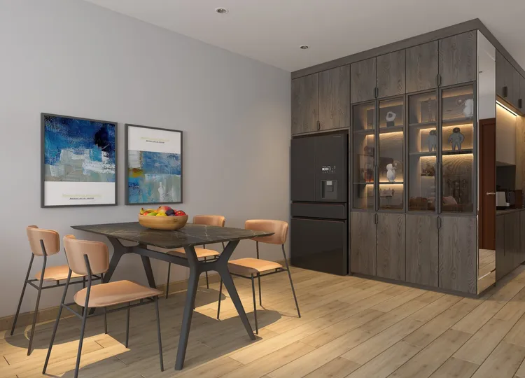 Concept nội thất phòng ăn Căn hộ chung cư Mỹ Phúc Quận 8 phong cách Hiện đại Modern